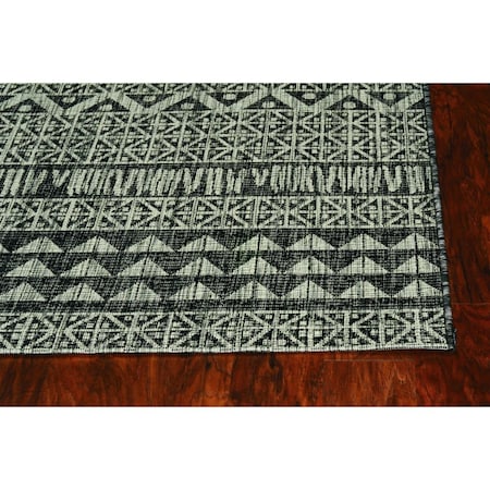 Palacedesigns 47 x 31 in. Charcoal Polypropylene Rug PA3683056